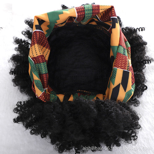 Aishili factory custom non slip wig headband kinly curly headband wig for black women